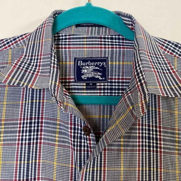 Burberry Dress Shirt Plaid Button Down Long Sleeve Size Medium - Picture 2 of 7